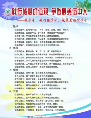 核心价值观图片,学校 展板 心理 教室 学校类-